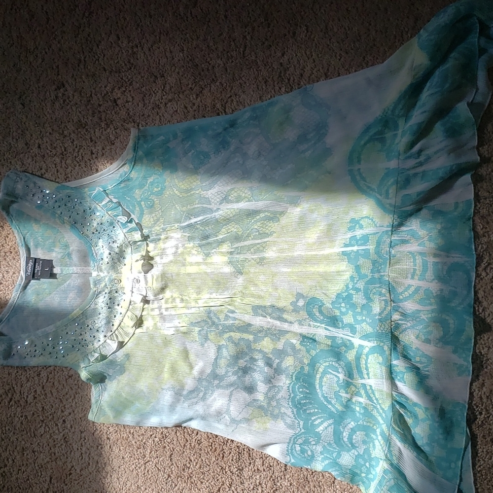 Vanity embellished tunic tank szL